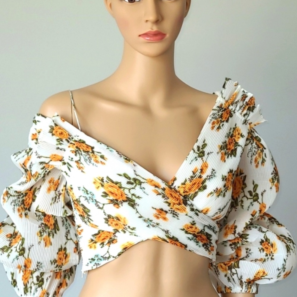 Zimmermann Asymmetrical Rose Floral Blouse